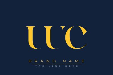 UUC soyut harf logosu tasarımı. Bu logo üç soyut harf tarafından tasarlanmıştır..
