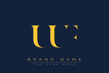 UUF soyut harf logosu tasarımı. Bu logo üç soyut harf tarafından tasarlanmıştır..