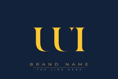 UUI soyut harf logosu tasarımı. Bu logo üç soyut harf tarafından tasarlanmıştır..