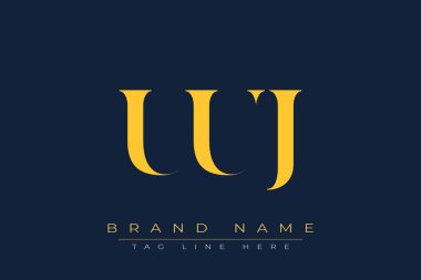UUJ soyut harf logosu tasarımı. Bu logo üç soyut harf tarafından tasarlanmıştır..