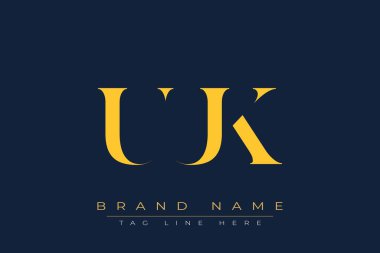 UUK soyut harf logosu tasarımı. Bu logo üç soyut harf tarafından tasarlanmıştır..