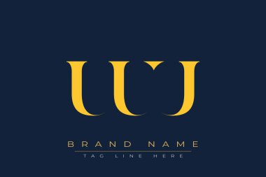 UUU soyut harf logosu tasarımı. Bu logo üç soyut harf tarafından tasarlanmıştır..