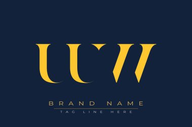 UUW soyut harf logosu tasarımı. Bu logo üç soyut harf tarafından tasarlanmıştır..