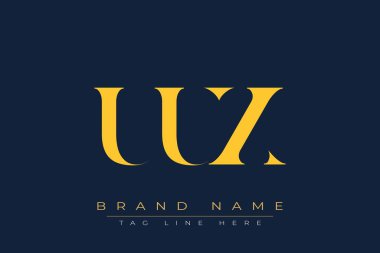 UUX soyut harf logosu tasarımı. Bu logo üç soyut harf tarafından tasarlanmıştır..