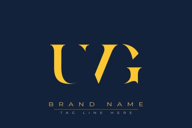 UVG soyut harf logosu tasarımı. Bu logo üç soyut harf tarafından tasarlanmıştır..