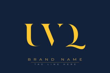 UVQ soyut harf logosu tasarımı. Bu logo üç soyut harf tarafından tasarlanmıştır..