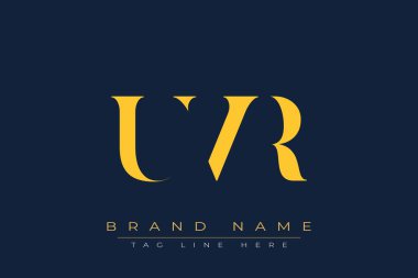 UVR soyut harf logosu tasarımı. Bu logo üç soyut harf tarafından tasarlanmıştır..
