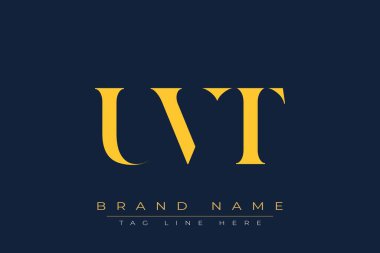 UVT soyut harf logosu tasarımı. Bu logo üç soyut harf tarafından tasarlanmıştır..