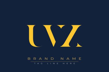 UVX soyut harf logosu tasarımı. Bu logo üç soyut harf tarafından tasarlanmıştır..