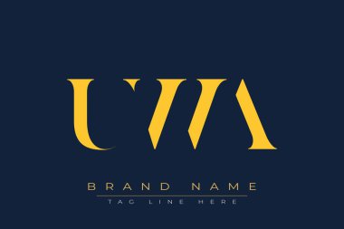 UWA soyut harf logosu tasarımı. Bu logo üç soyut harf tarafından tasarlanmıştır..