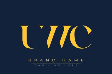 UWC soyut harf logosu tasarımı. Bu logo üç soyut harf tarafından tasarlanmıştır..
