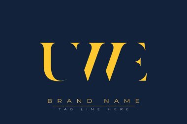 UWE soyut harf logosu tasarımı. Bu logo üç soyut harf tarafından tasarlanmıştır..