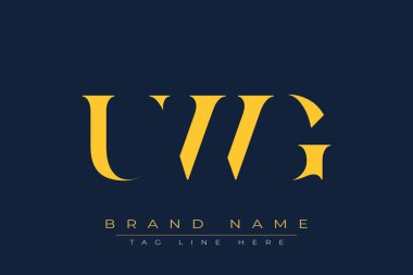 UWG soyut harf logosu tasarımı. Bu logo üç soyut harf tarafından tasarlanmıştır..