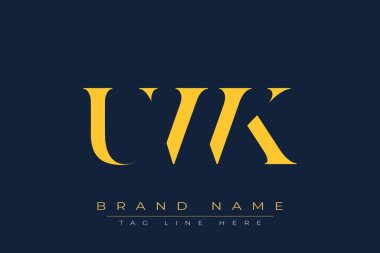 UWK soyut harf logosu tasarımı. Bu logo üç soyut harf tarafından tasarlanmıştır..