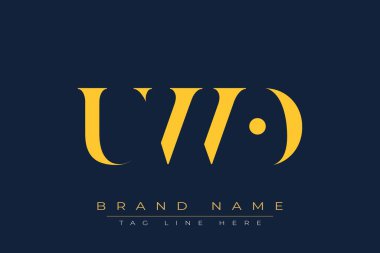 UWO soyut harf logosu tasarımı. Bu logo üç soyut harf tarafından tasarlanmıştır..