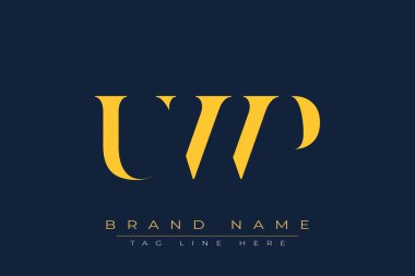 UWP soyut harf logosu tasarımı. Bu logo üç soyut harf tarafından tasarlanmıştır..