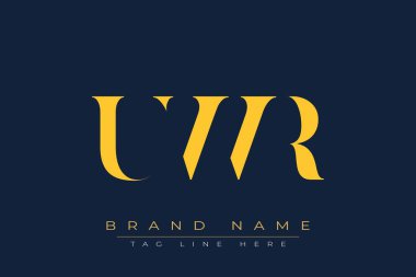 UWR soyut harf logosu tasarımı. Bu logo üç soyut harf tarafından tasarlanmıştır..