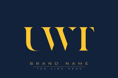 UWT soyut harf logosu tasarımı. Bu logo üç soyut harf tarafından tasarlanmıştır..