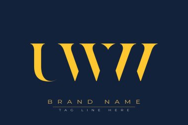 UWW soyut harf logosu tasarımı. Bu logo üç soyut harf tarafından tasarlanmıştır..