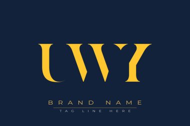 UWY soyut harf logosu tasarımı. Bu logo üç soyut harf tarafından tasarlanmıştır..