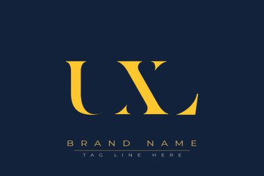 UXL soyut harf logosu tasarımı. Bu logo üç soyut harf tarafından tasarlanmıştır..