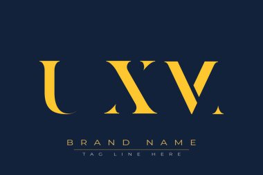 UXM soyut harf logosu tasarımı. Bu logo üç soyut harf tarafından tasarlanmıştır..