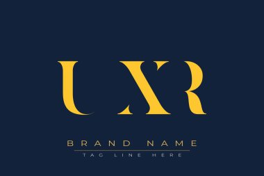 UXR soyut harf logosu tasarımı. Bu logo üç soyut harf tarafından tasarlanmıştır..