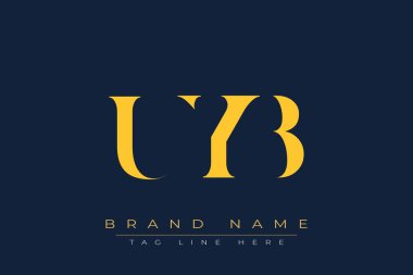 UYB soyut harf logosu tasarımı. Bu logo üç soyut harf tarafından tasarlanmıştır..