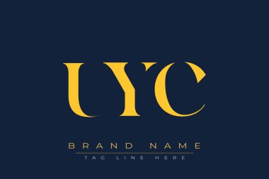 UYC soyut harf logosu tasarımı. Bu logo üç soyut harf tarafından tasarlanmıştır..
