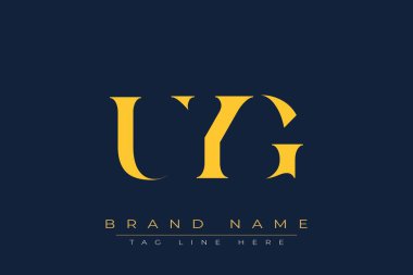 UYG soyut harf logosu tasarımı. Bu logo üç soyut harf tarafından tasarlanmıştır..