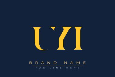 UYI soyut harf logosu tasarımı. Bu logo üç soyut harf tarafından tasarlanmıştır..