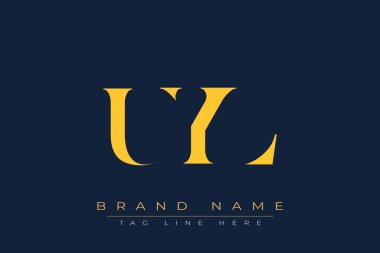 UYL soyut harf logosu tasarımı. Bu logo üç soyut harf tarafından tasarlanmıştır..