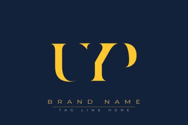 UYP soyut harf logosu tasarımı. Bu logo üç soyut harf tarafından tasarlanmıştır..