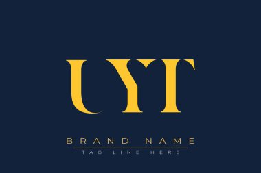 UYT soyut harf logosu tasarımı. Bu logo üç soyut harf tarafından tasarlanmıştır..