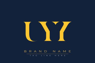 UYY soyut harf logosu tasarımı. Bu logo üç soyut harf tarafından tasarlanmıştır..