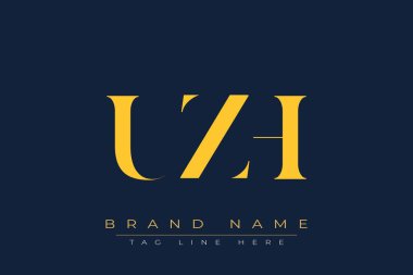 UZH soyut harf logosu tasarımı. Bu logo üç soyut harf tarafından tasarlanmıştır..