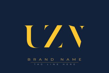UZN soyut harf logosu tasarımı. Bu logo üç soyut harf tarafından tasarlanmıştır..