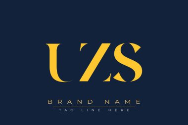 UZS soyut harf logosu tasarımı. Bu logo üç soyut harf tarafından tasarlanmıştır..