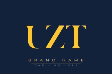 UZT soyut harf logosu tasarımı. Bu logo üç soyut harf tarafından tasarlanmıştır..