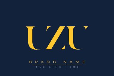 UZU soyut harf logosu tasarımı. Bu logo üç soyut harf tarafından tasarlanmıştır..