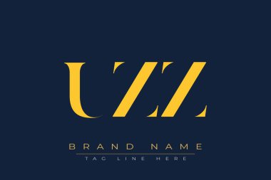 UZZ soyut harf logosu tasarımı. Bu logo üç soyut harf tarafından tasarlanmıştır..