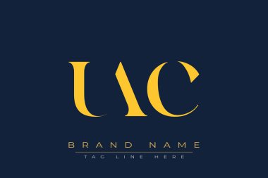 UAC soyut harf logosu tasarımı. Bu logo üç soyut harf tarafından tasarlanmıştır..