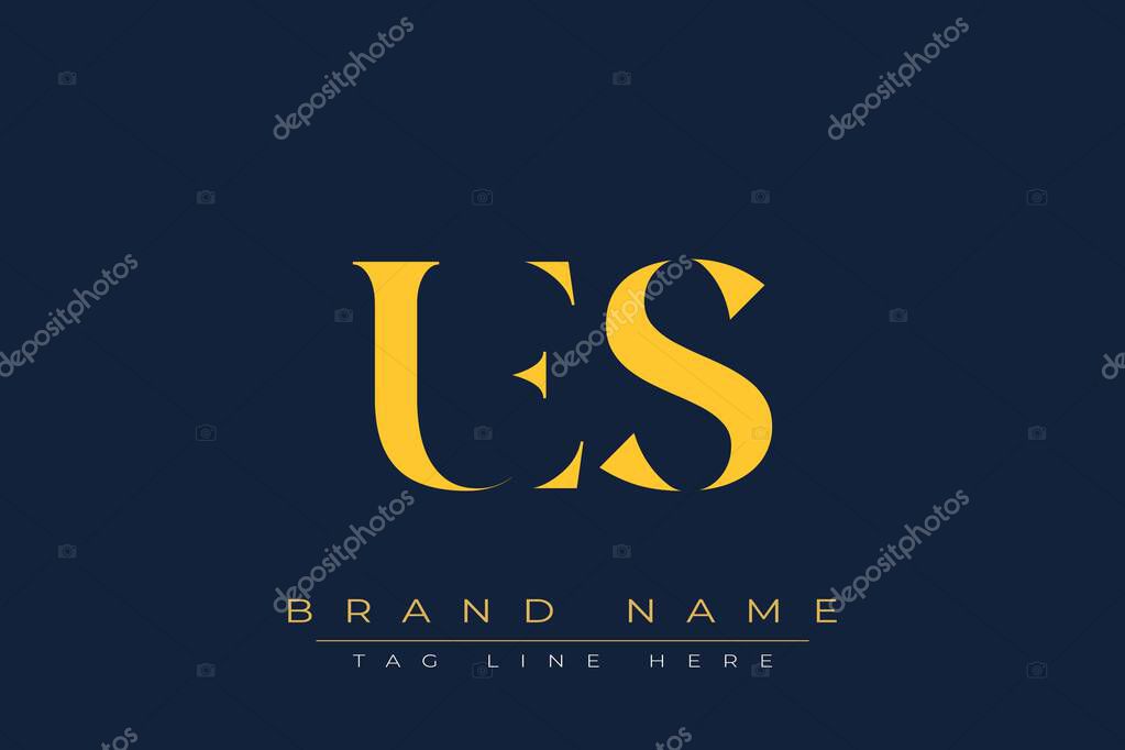 UES abstract letter logo design. This logo is designed by three abstract letters.