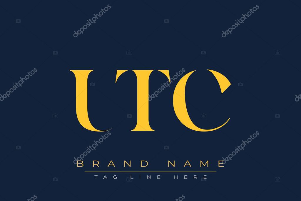 UTC abstract letter logo design. This logo is designed by three abstract letters.