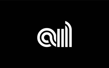 AIL Yaratıcı Eşsiz Modern Harf Logosu Tasarımı. Benzersiz bir harf dizaynına sahip stilize logo, soyut minimalist estetik ve modern cazibe sunar