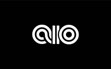 AIO Yaratıcı Eşsiz Modern Harf Logosu Tasarımı. Benzersiz bir harf dizaynına sahip stilize logo, soyut minimalist estetik ve modern cazibe sunar