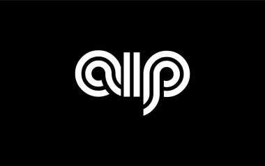 AIP Yaratıcı Eşsiz Modern Harf Logosu Tasarımı. Benzersiz bir harf dizaynına sahip stilize logo, soyut minimalist estetik ve modern cazibe sunar