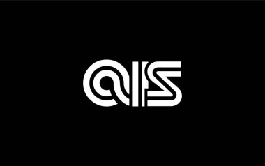 AIS Yaratıcı Eşsiz Modern Harf Logosu Tasarımı. Benzersiz bir harf dizaynına sahip stilize logo, soyut minimalist estetik ve modern cazibe sunar