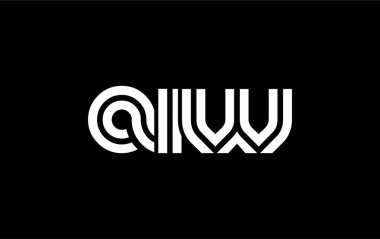 AIW Yaratıcı Eşsiz Modern Harf Logosu Tasarımı. Benzersiz bir harf dizaynına sahip stilize logo, soyut minimalist estetik ve modern cazibe sunar