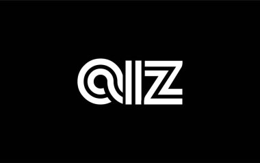 AIZ Yaratıcı Eşsiz Modern Harf Logosu Tasarımı. Benzersiz bir harf dizaynına sahip stilize logo, soyut minimalist estetik ve modern cazibe sunar
